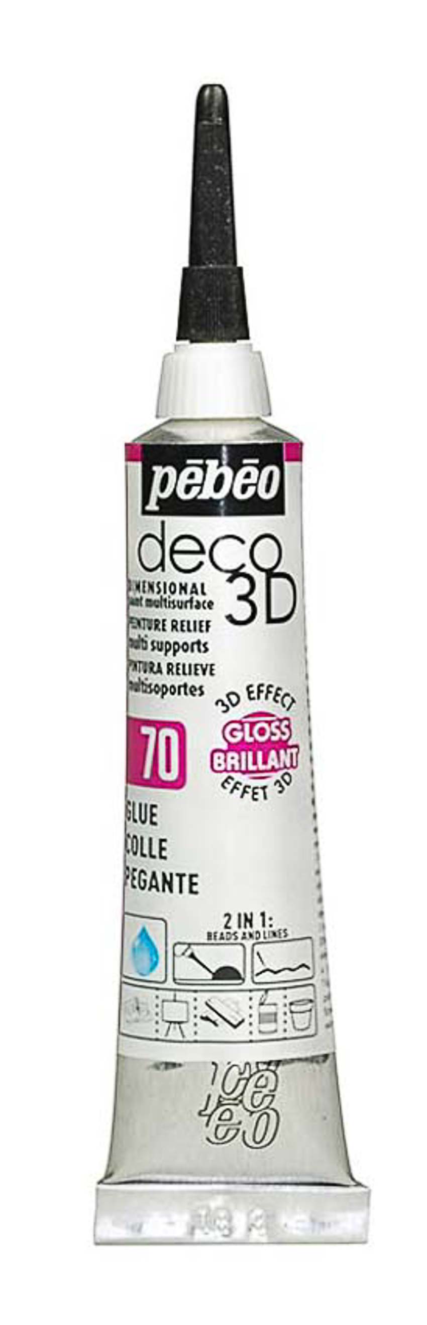 PEBEO Клей-контур для фольги и потали Deco 3D 20 мл