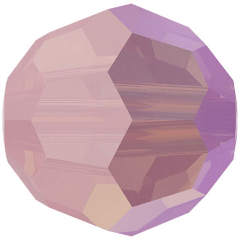 Бусина стеклянная 5000 Shimmer 6 мм 12 шт в пакете кристалл нежно-розовый (rose water 395 SHIM)
