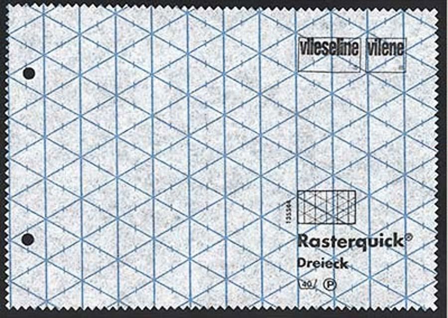 Нетканный материал (флизелин) для творчества Freudenberg неклеевой для пэчворка Rasterquick Dreieck треугольник ФАСОВКА 50 г/кв.м 90 см x 100 см