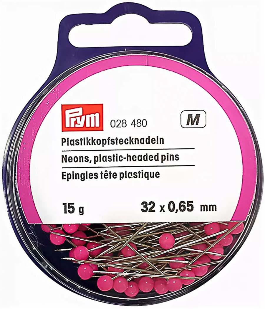 PRYM 028480 Иглы для закалывания "шарики" сталь 15 г 32 мм в пластиковой упаковке с европодвесом