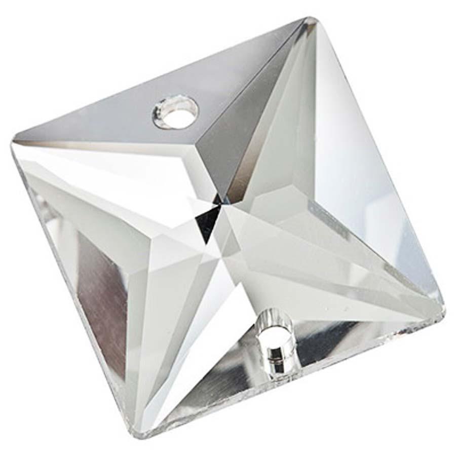 Страз Zlatka ZSS-02 Crystal 12 x 12 мм стекло 4 шт в пакете с еврослотом белый (crystal)