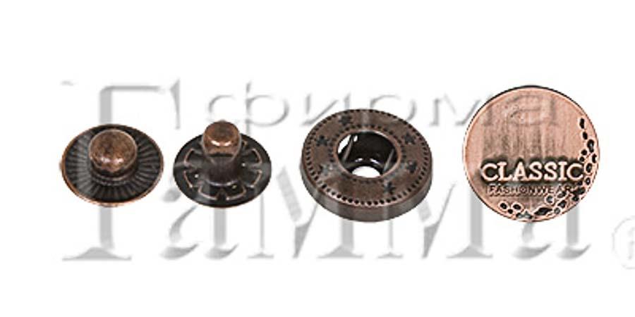 Кнопка "Micron" JK 007 металл нержавеющий сплав d 15 мм 36 шт.
