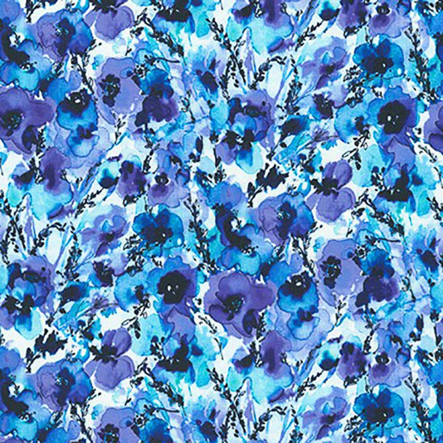 Ткань для пэчворка PEPPY WILD BLUE ФАСОВКА 50x55 см 150+-5 г/кв.м 100% хлопок