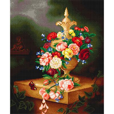 Кристальная (алмазная) мозаика "ФРЕЯ" ALV-2 05 "Натюрморт с розами"