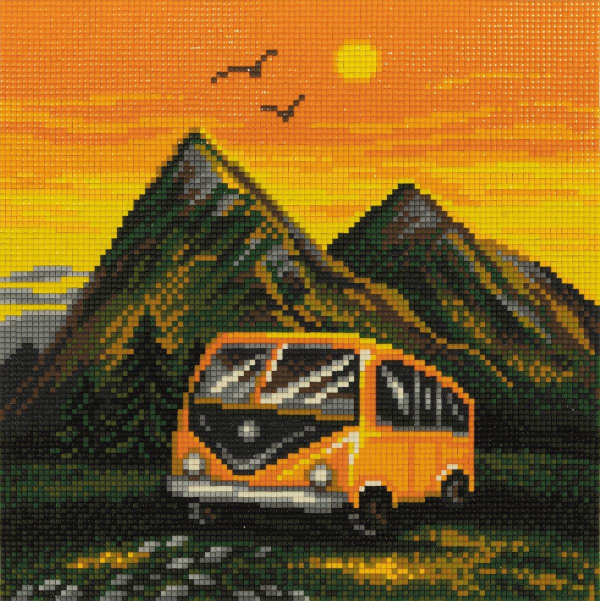 Кристальная (алмазная) мозаика "ФРЕЯ" ALVR-306 "Жёлтый автобус"