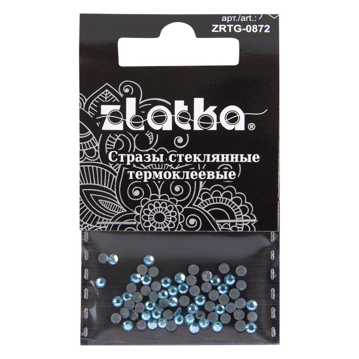 Страз клеевой "Zlatka" ZRTG-0872 SS08 цветные 2.4 мм стекло 5 x 72 шт в пакете с картонным еврослотом