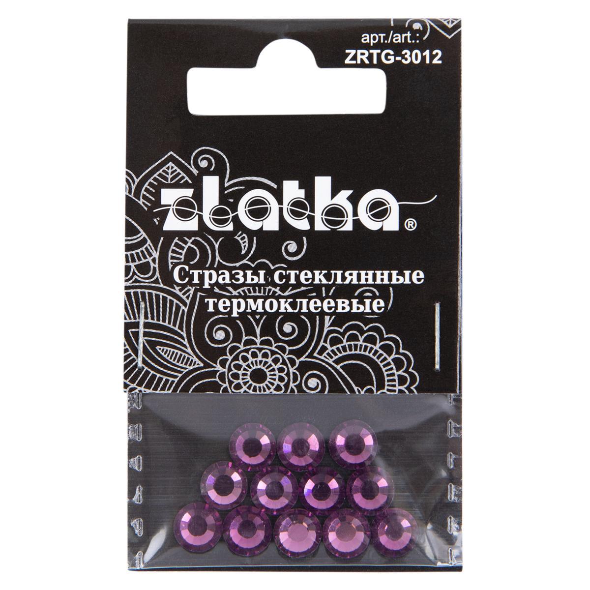 Страз клеевой "Zlatka" ZRTG-3012 SS30 цветные 6.5 мм стекло 5 x 12 шт в пакете с картонным еврослотом