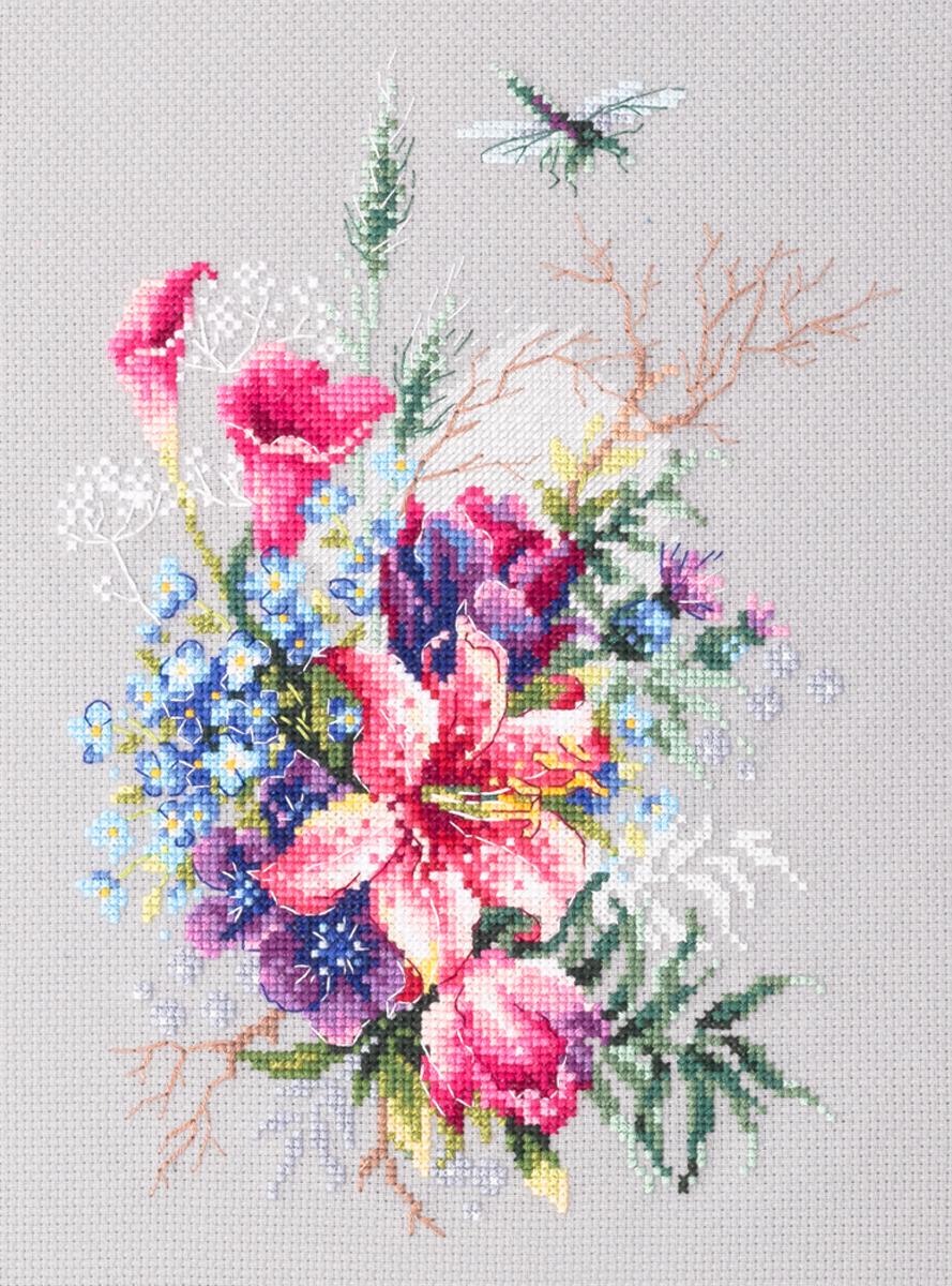 Набор для вышивания Чудесная Игла 101-302 Тюльпаны и лилия