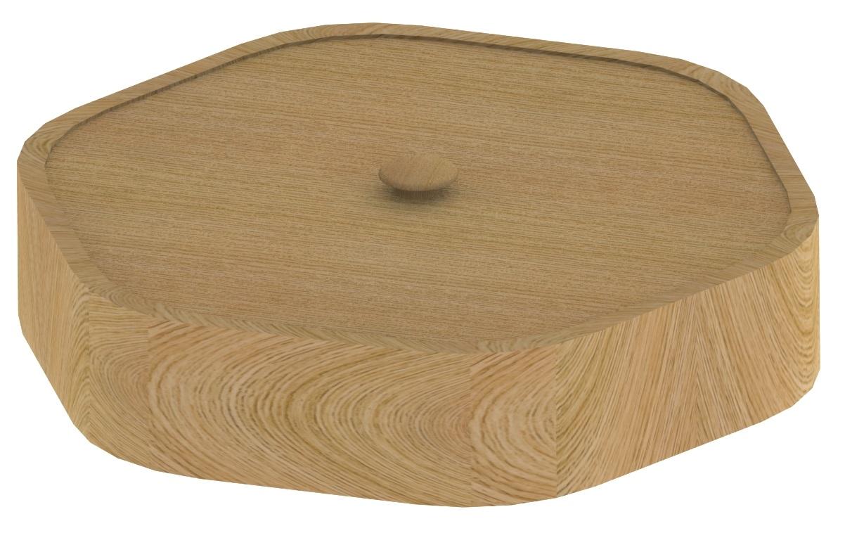 Деревянная шкатулка многогранная 05, 181х196х40 мм