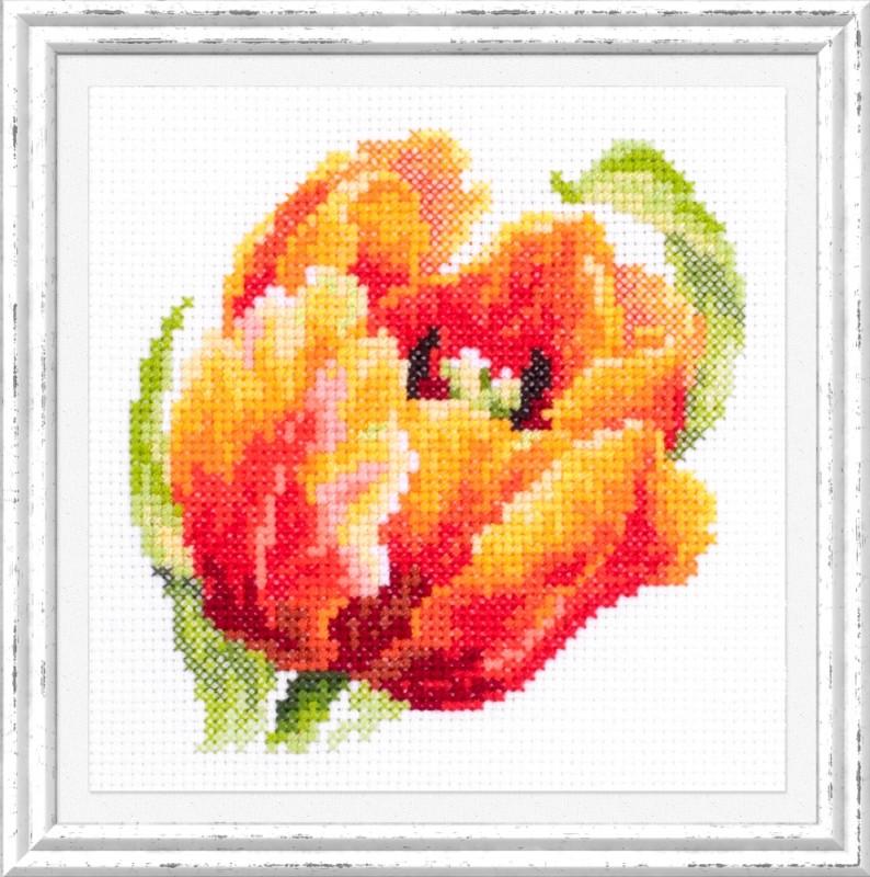 Набор для вышивания «Чудесная игла» 150-010 Красный тюльпан 11 х 11 см