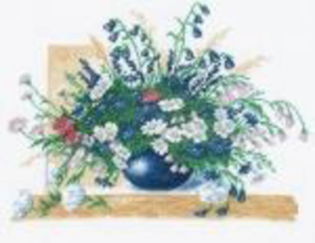А-608 Набор для вышивания Нobby&Рro Полевые цветы, 27 х 35см