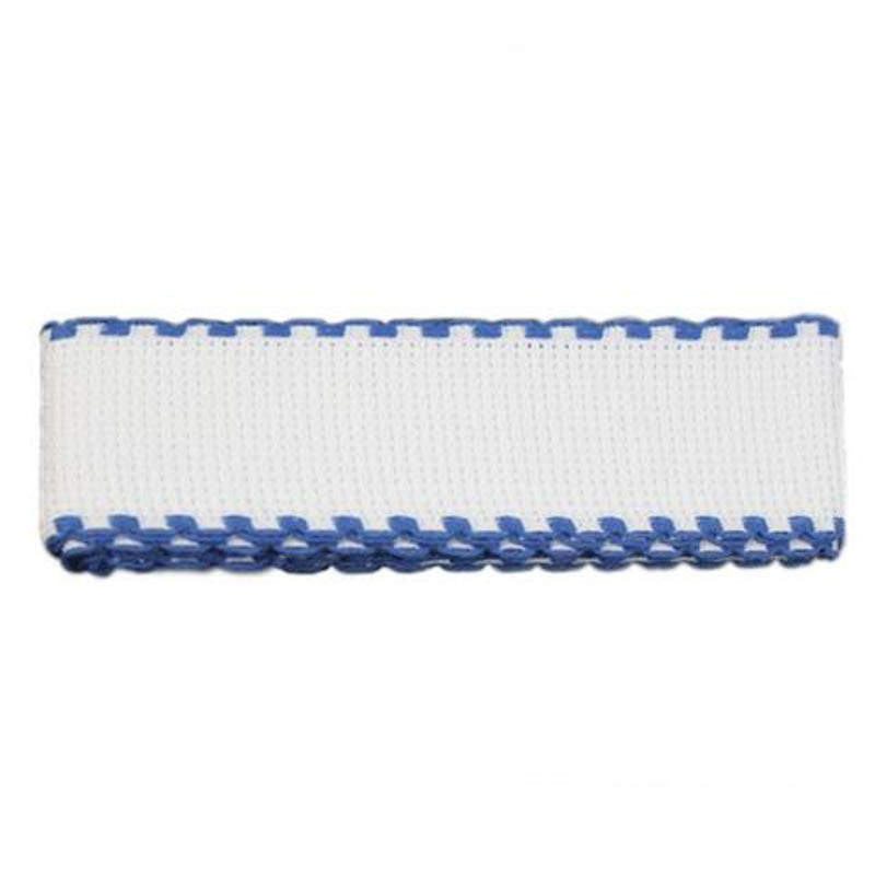 Канва ленточная  Bestex  7707138, 100% хлопок, 1,5м х 3,5 см, цвет белый/синий