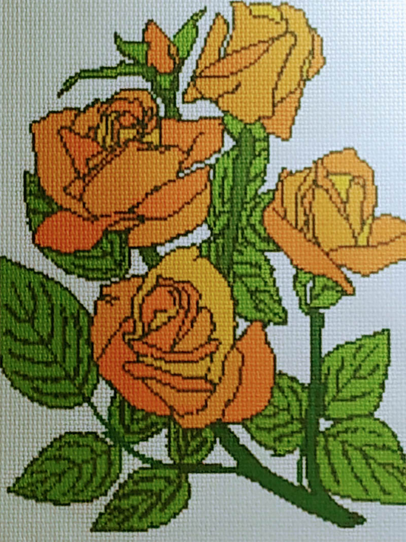 Рисунок на канве (Рус.Ск.) Желтые розы К-26, 33х28 см