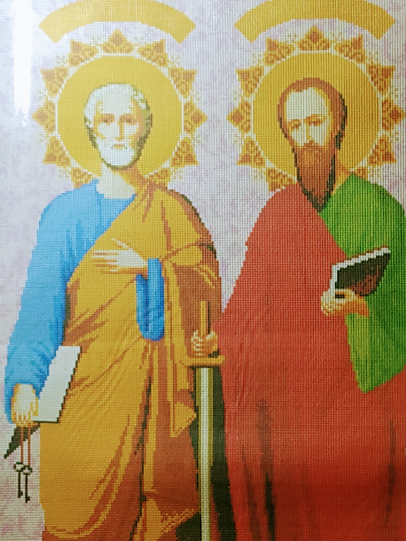 Канва с рисунком для вышивания  ф.А3, Апостолы Петр и Павел