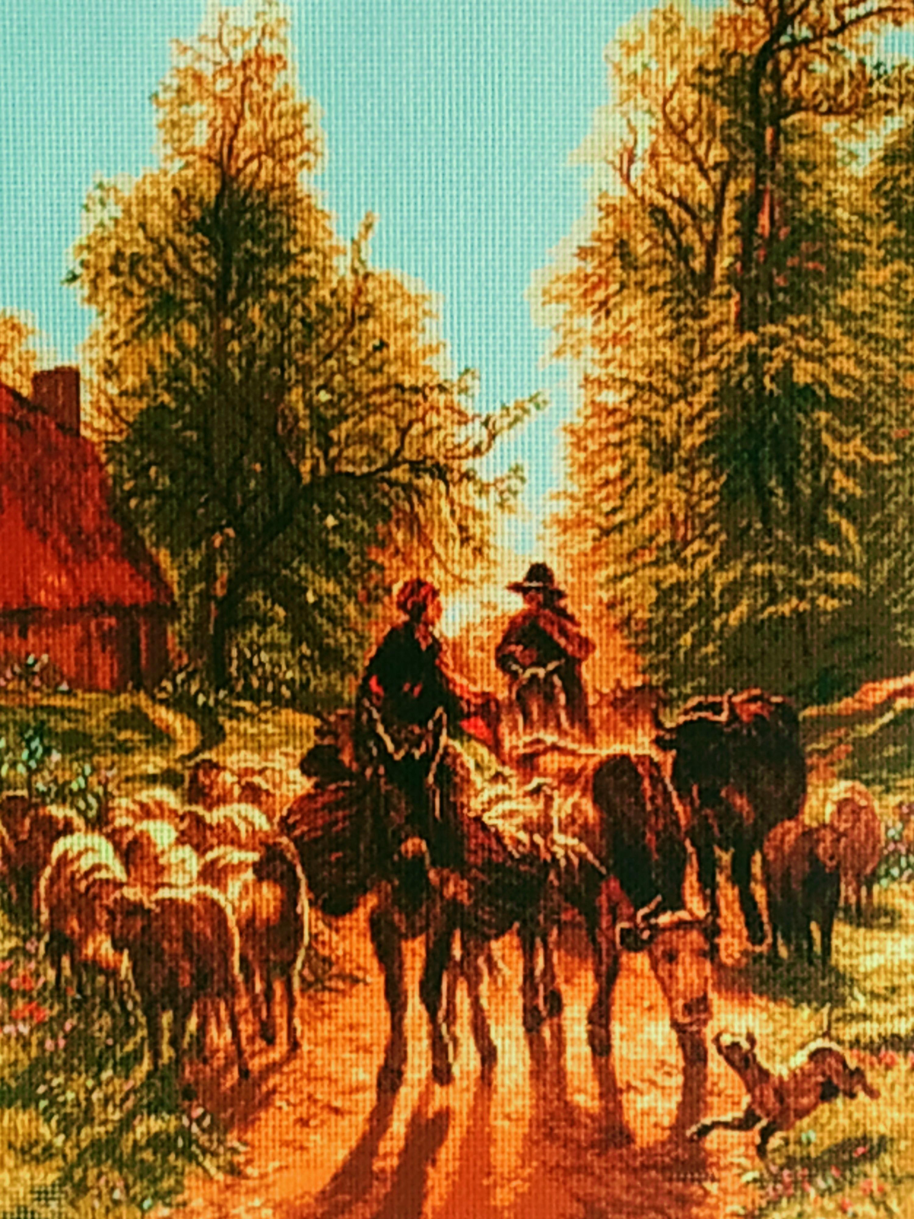 Схема на канве  Русская сказка  33х45см, А-1243 Пастухи