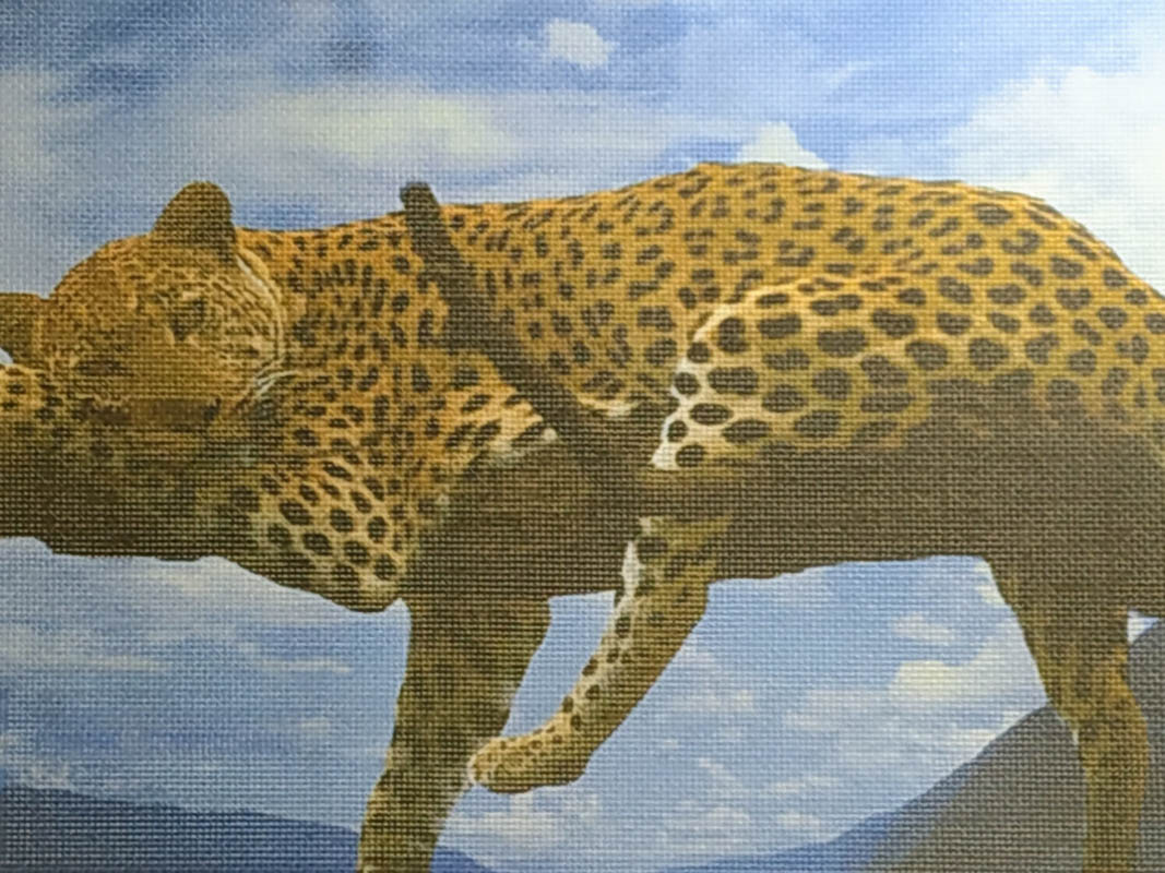 Рисунок на канве (Рус.Ск.) Леопард на дереве Ж-29, 33х46 см