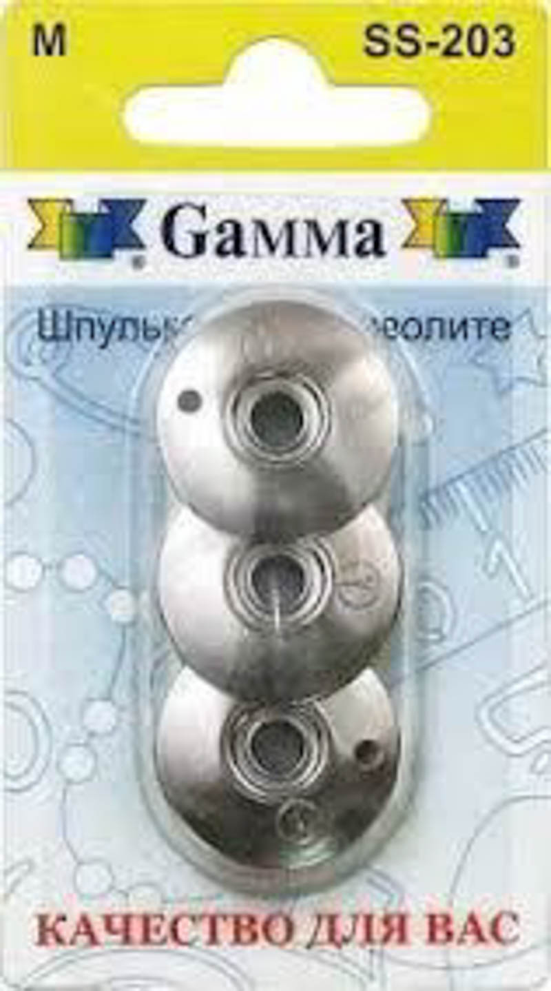 Шпулька для фриволите  "Gamma" SS-203  3шт в блистере