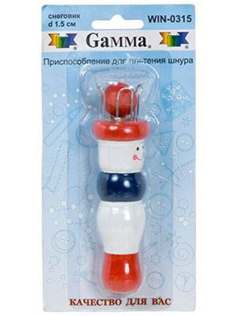 Приспособление  для плетения шнура "Gamma" Win-03 снеговик d 1.5см