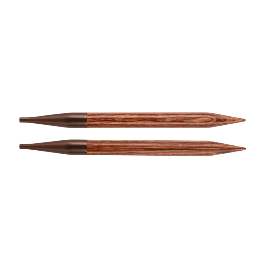 Спицы деревянные съемные Ginger KnitPro для длины тросика 35-126  см, 6.00 мм 31209