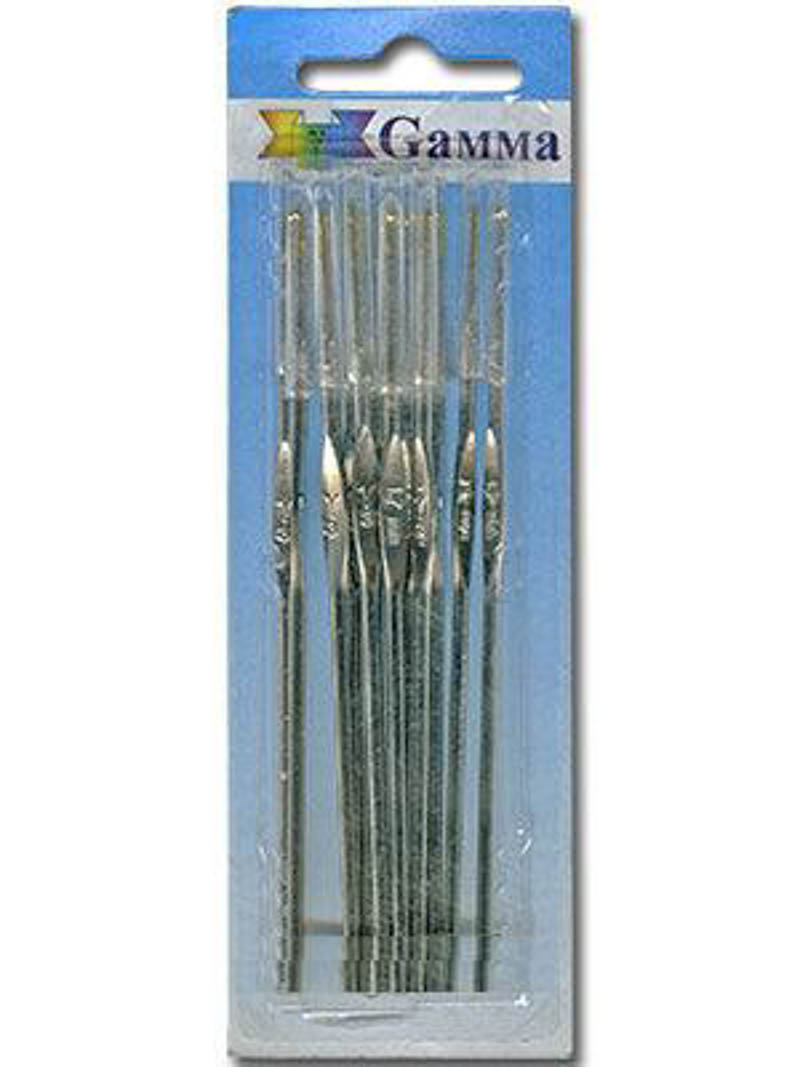 Крючки для вязания "Gamma" MCH/mix, 12 см 12шт/уп.,.d 1,05-2,0 мм. ассорти