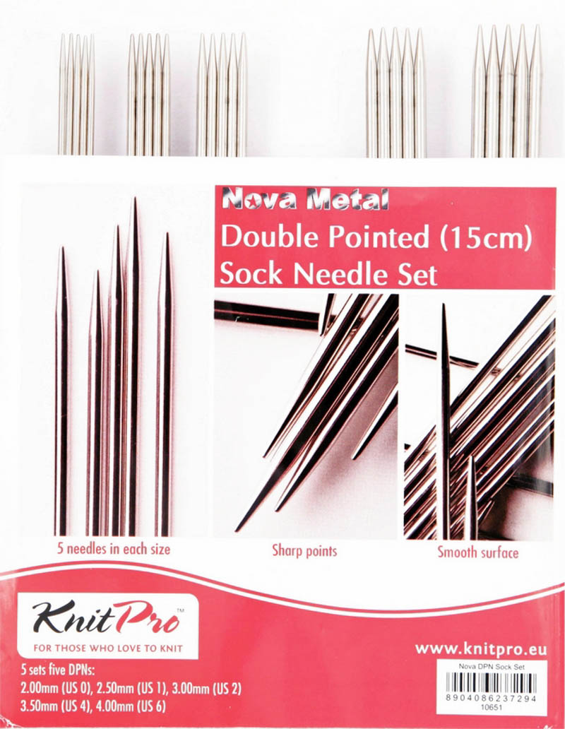 Набор носочных латунных спиц Nova KnitPro, 15 см10651