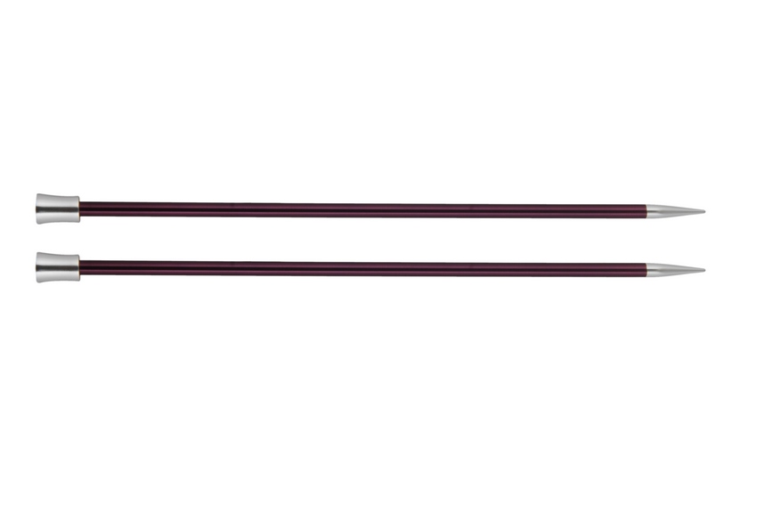 Спицы алюминиевые прямые Zing KnitPro, 30 см, 6.00 мм 47273