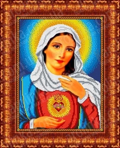 Рисунок-схема на ткани  Каролинка  КБИ 3008 Святое сердце Марии