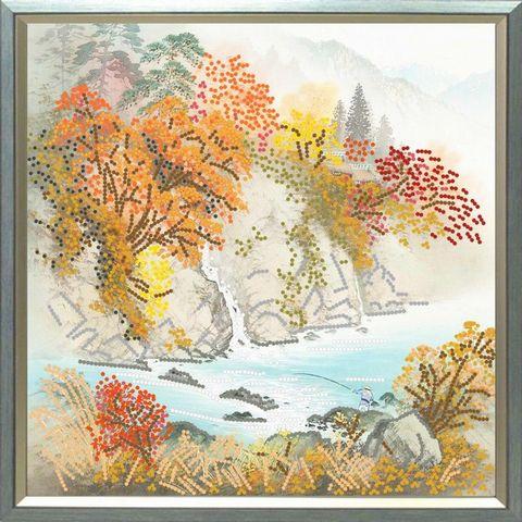 Рисунок на ткани  Конёк  8402 Осень в горах, 25х25 см