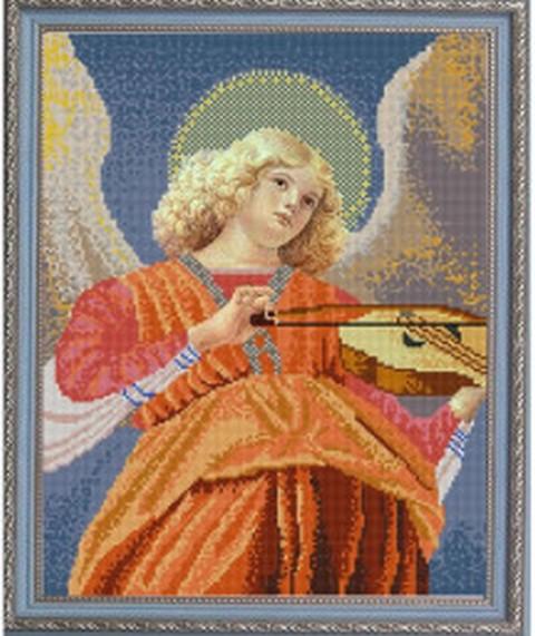 Рисунок на ткани  Конёк  9943 Ангел играющий на виоле (Мелоццо да Форли) , 29х39 см
