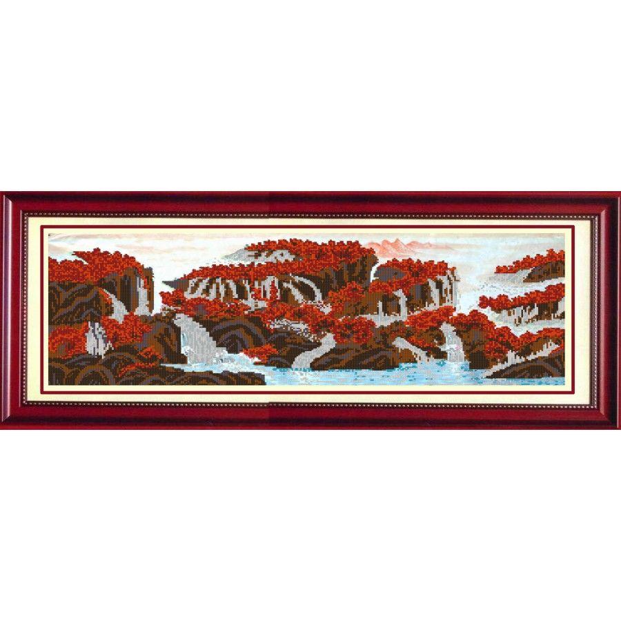 Рисунок на ткани  Конёк  9930 Горный водопад, 25х65 см