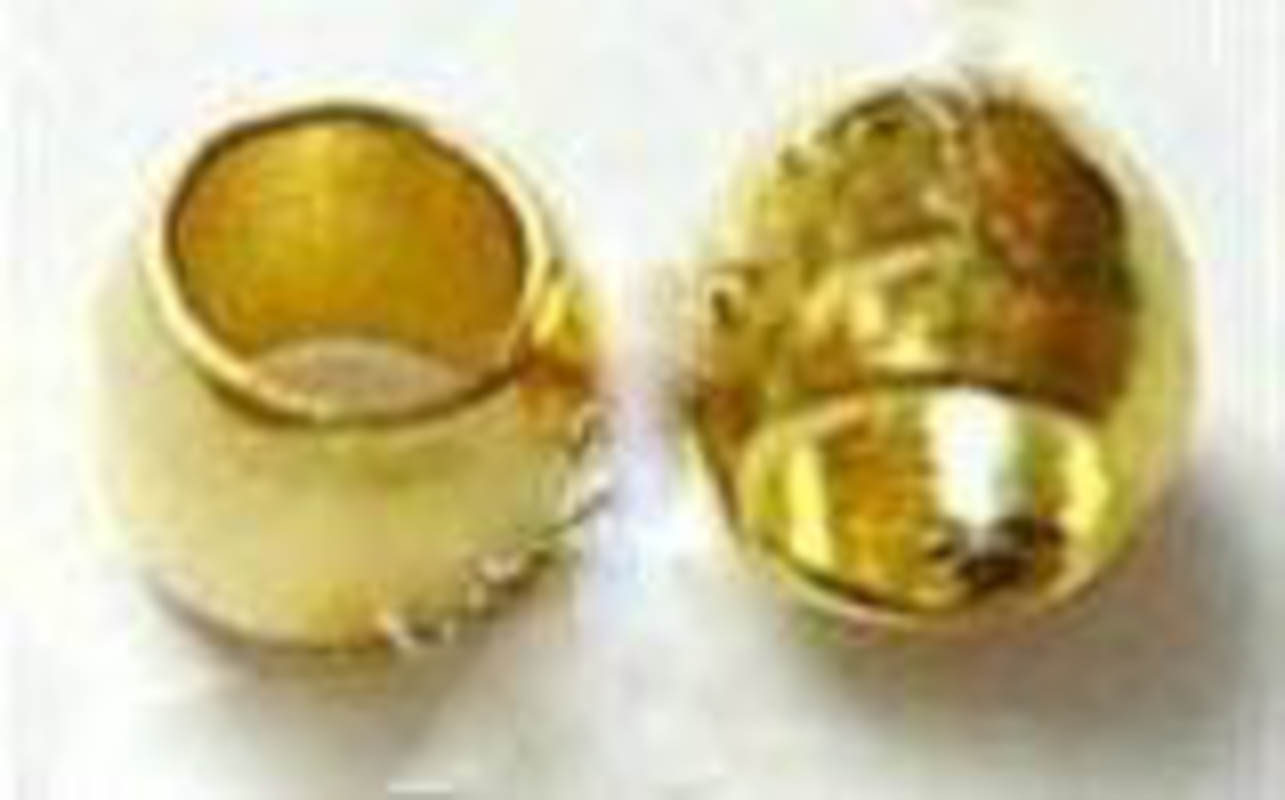 Фиксаторы цилиндрические (кримпы) стальные 1,8 мм , золото