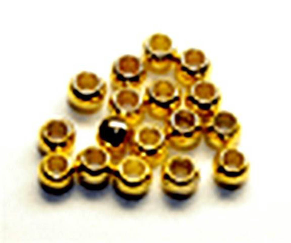 Фиксаторы кольцевые (кримпы) стальные 1,3 мм , золото