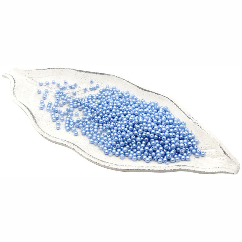 Бусины пластиковые "РУКОДЕЛИЕ", диаметр 4мм, цвет №8 голубой, 25гр/пакет, PP1002C8