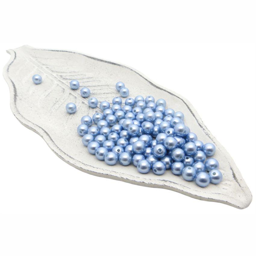 Бусины пластиковые "РУКОДЕЛИЕ", диаметр 8мм, цвет №8 голубой, 25гр/пакет, PP1005C8