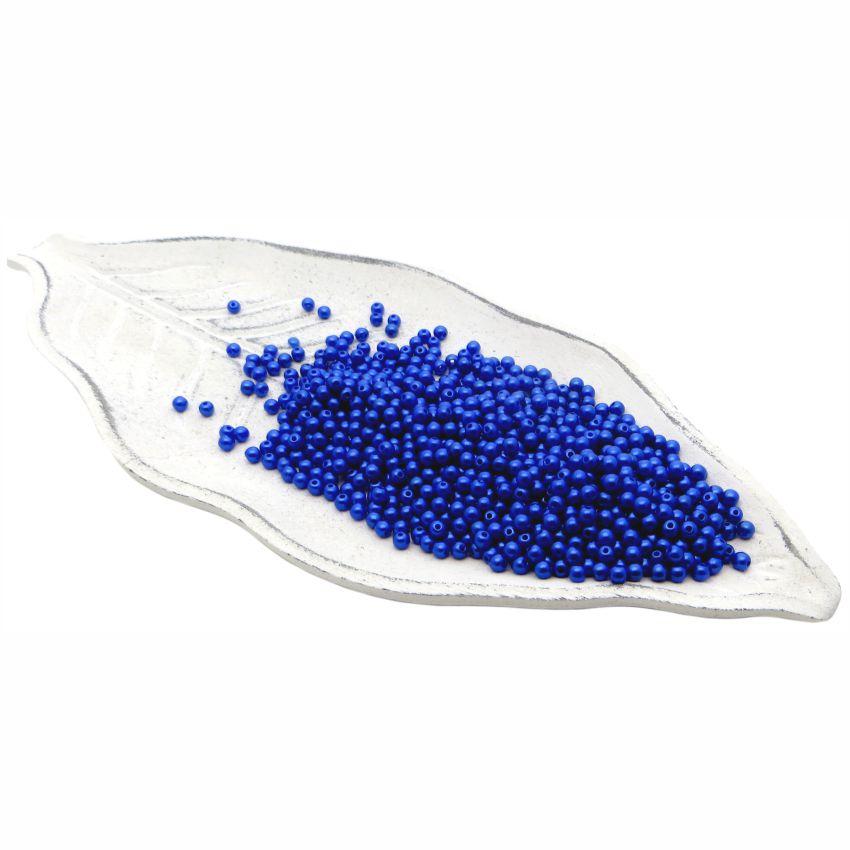 Бусины пластиковые "РУКОДЕЛИЕ", диаметр 4мм, цвет №28 королевский синий, 25гр/пакет, PP1002C28
