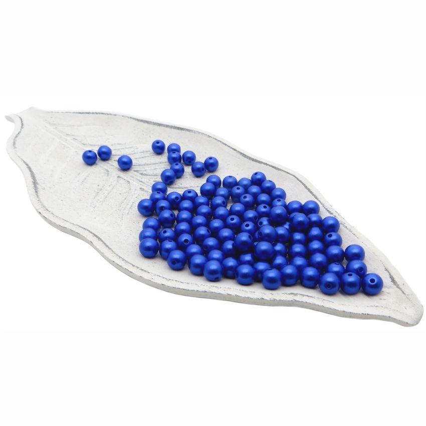 Бусины пластиковые "РУКОДЕЛИЕ", диаметр 8мм, цвет №28 королевский синий, 25гр/пакет, PP1005C28