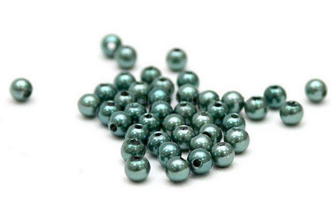 Бусины «Zlatka» пластик PB-1 6 мм 50шт., № 45 зелено-голубой