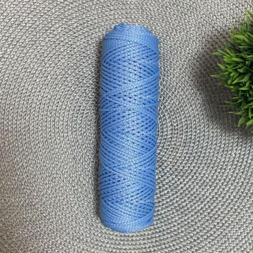 Шнур полиэфирный 3 мм без сердечника (голубой) 50м (17)