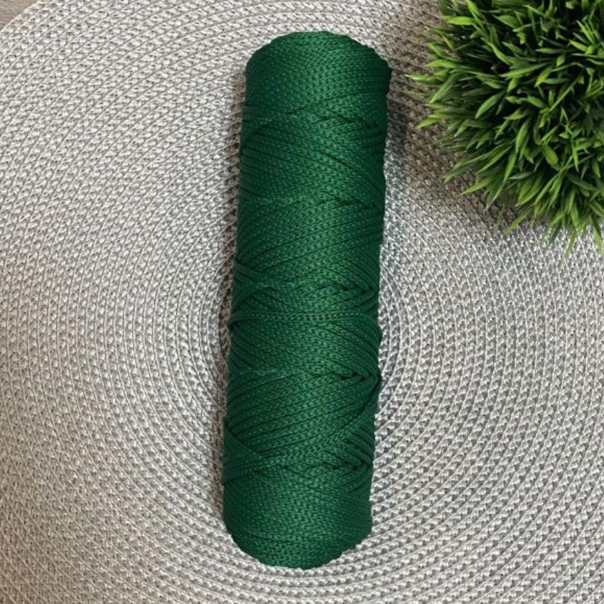 Шнур полиэфирный 4 мм без сердечника (темно-зеленый) 50м (122)