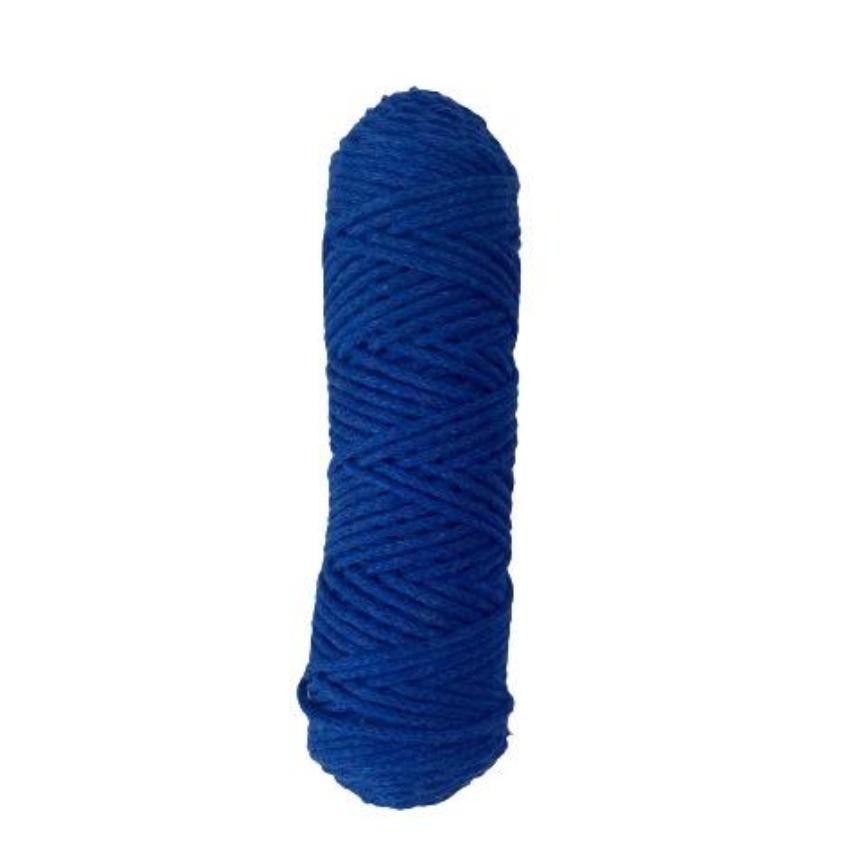 Шнур хлопковый 2 мм без сердечника (синий) 50м