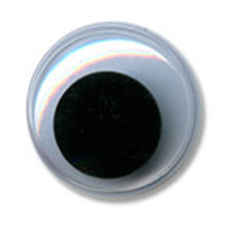 Глаза круглые с бегающими зрачками «Gamma» пластиковые d 24 мм, 24 шт/упак, черно-белые