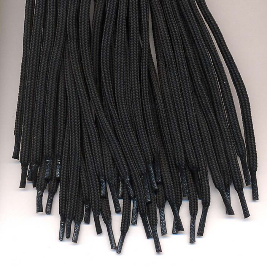 Шнурки круглые армированные 110 см, черные, 20 шт/упак