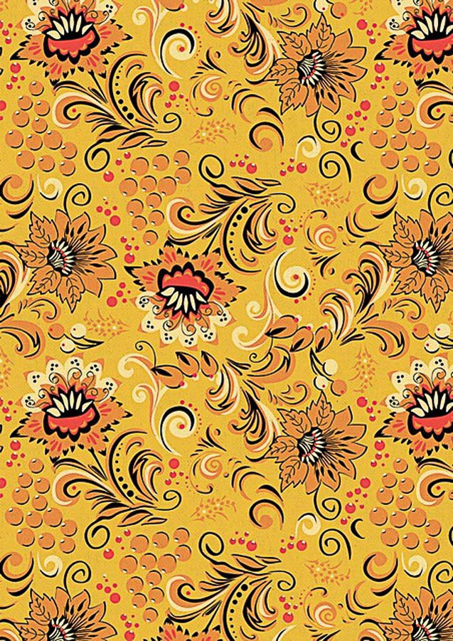 Ткани для пэчворка PEPPY РУССКИЕ ТРАДИЦИИ ФАСОВКА 50*55 см цвет: желтый