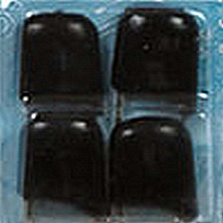 Булавки английские с безопасным замком "Gamma" BUK-004 в блистере 4шт., цвет черный