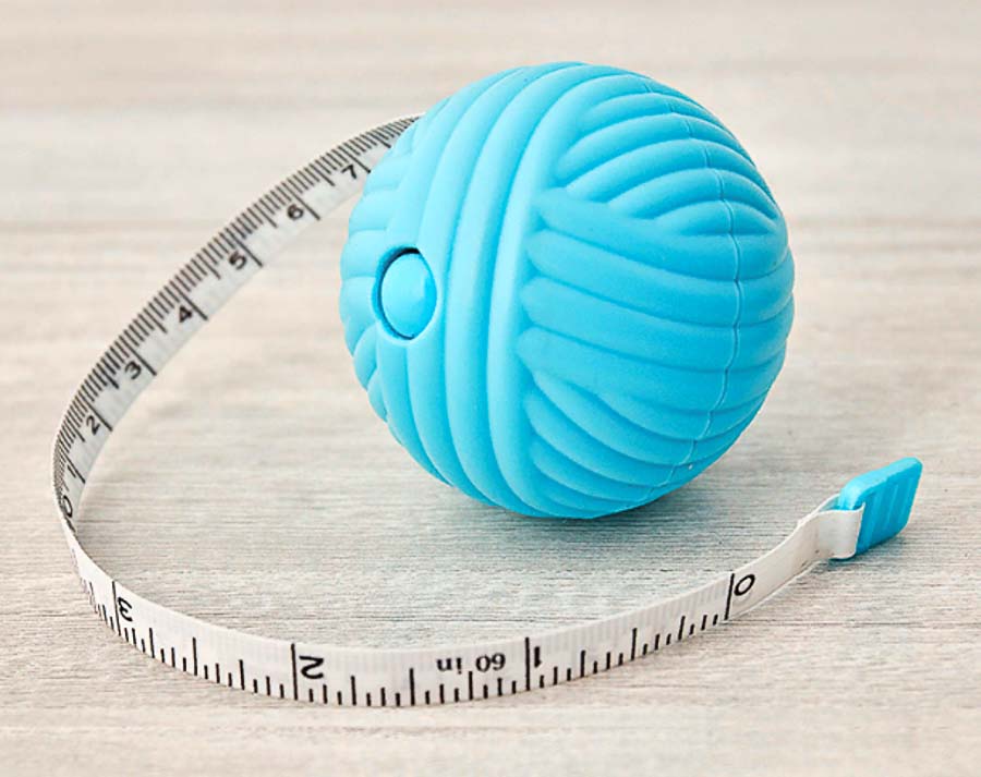 Сантиметр- рулетка "Клубок" +253.YB.DB диаметр 5 см, цв.голубой