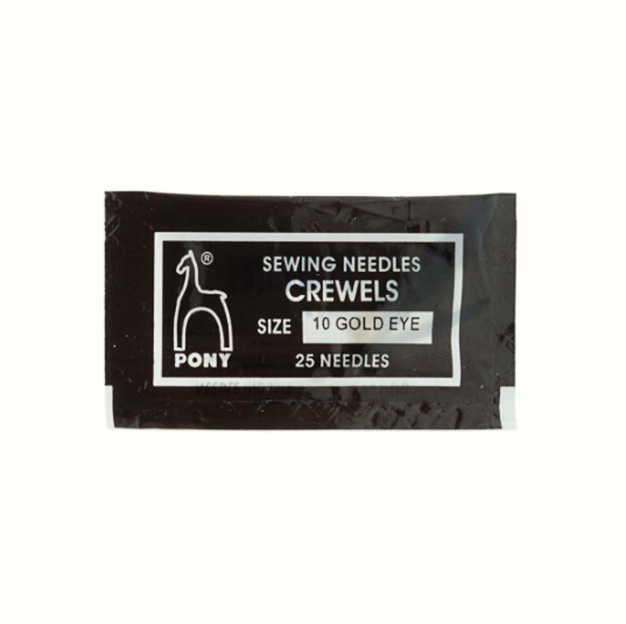 Иглы ручные для вышивания Crewels конверт "Золотое ушко" 25 шт, р.10 PONY 04160