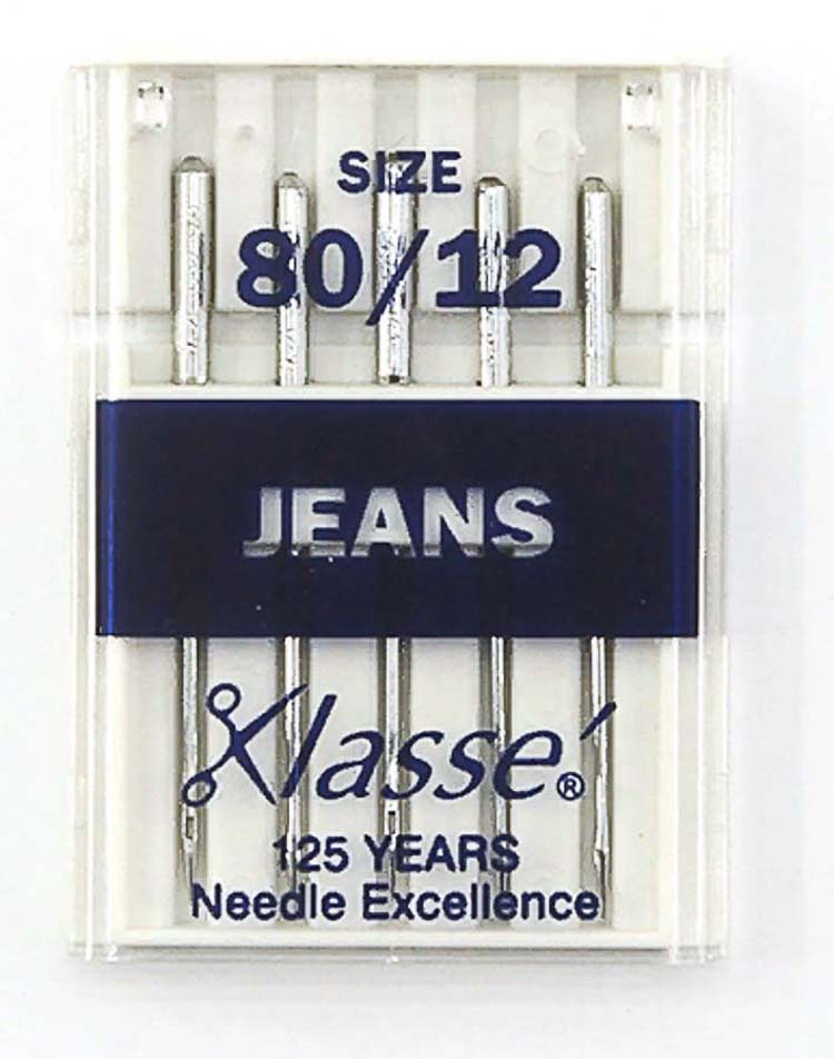 Иглы "Hemline" 103.80 для бытовых швейных машин 5 штук, джинс №80