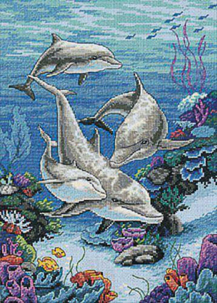 Набор для вышивания DIMENSIONS 03830 "Владения дельфинов"