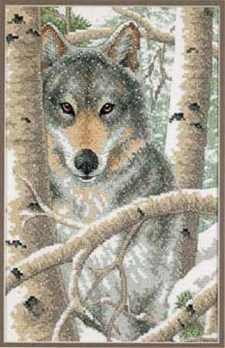 Набор для вышивания DIMENSIONS 03228 "Зимний волк"
