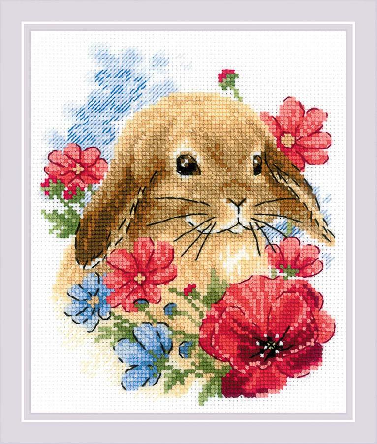 Набор для вышивания RIOLIS Сотвори Сама 1986 "Кролик в цветах"